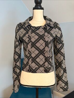 L.A.M.B. Black & White Plaid Moto Jacket